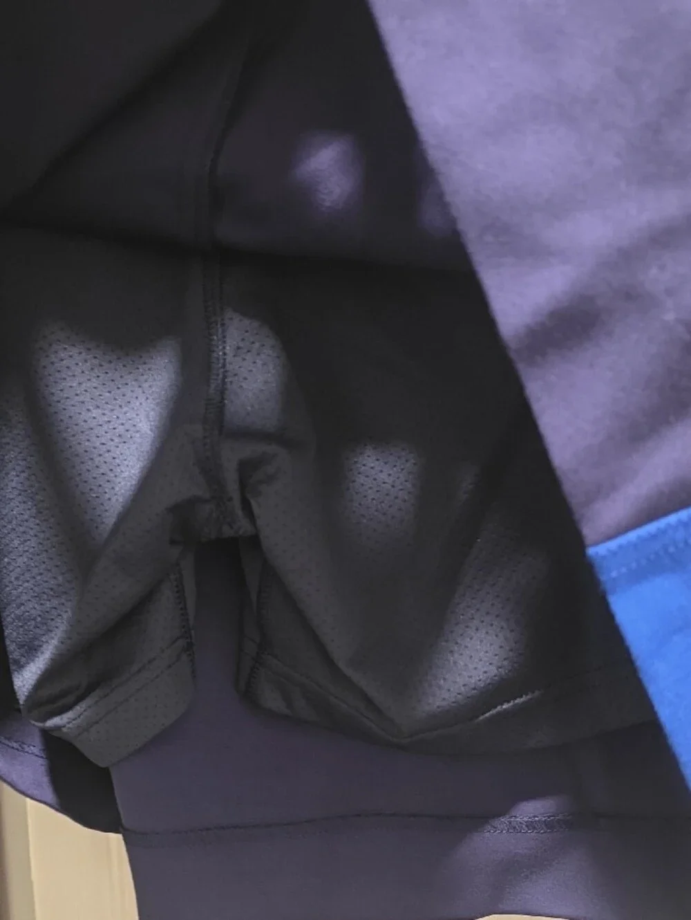 Tory Sport Navy Mini Skort with Royal Blue Side Panels